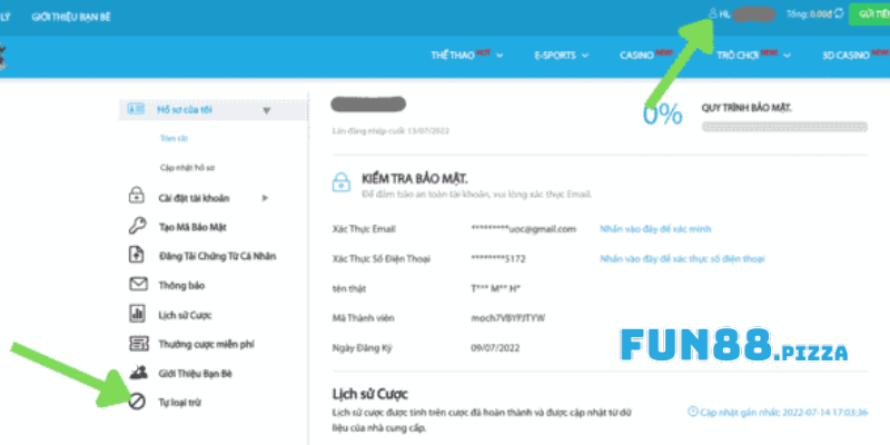 Phương pháp xóa tài khoản Fun88 hiệu quả nhất hiện nay